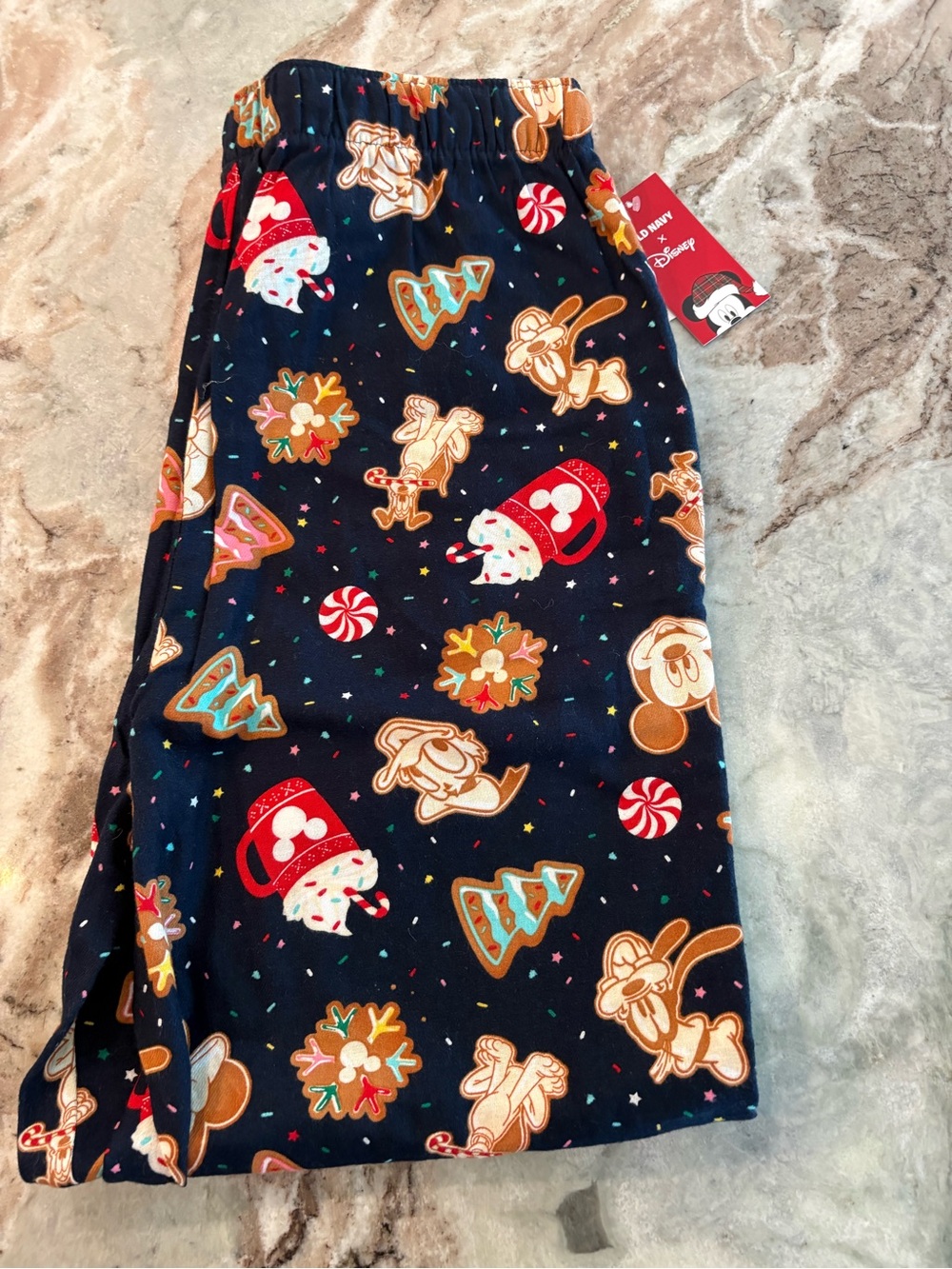 Old Navy X Disney Holiday Christmas Pajama Pants joggers Flannel Mickey Family - Picture 5 of 8